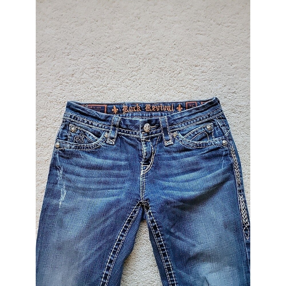 Womens Rock Revival Anja Boot Cut Denim Jeans Size 26 - Picture 2 of 8